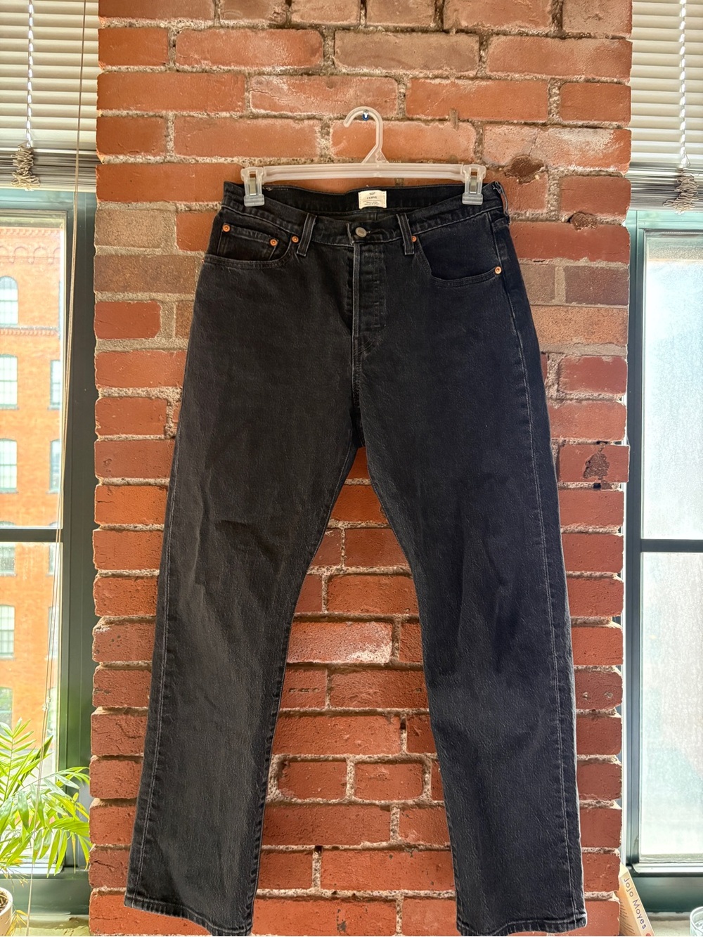 Women's Straight-Leg Black Jeans